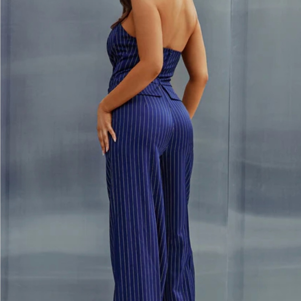 Striped Blue Jumpsuit